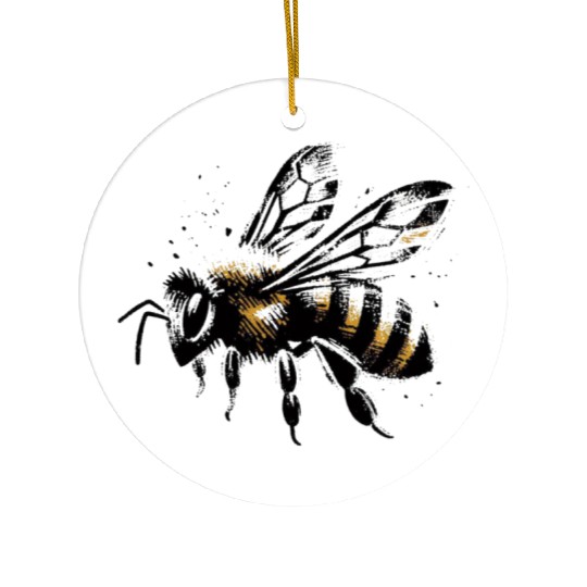 Honey Bee Insect Art 6 Ceramic Ornaments