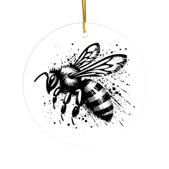 Honey Bee Insect Art 4 Ceramic Ornaments