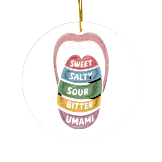 Sweet salty sour bitter umami Ceramic Ornaments