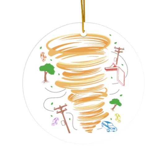 Funny Meteorologist Storm Weather Forecasting Ceramic Ornaments