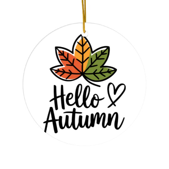 Hello autumn Ceramic Ornaments