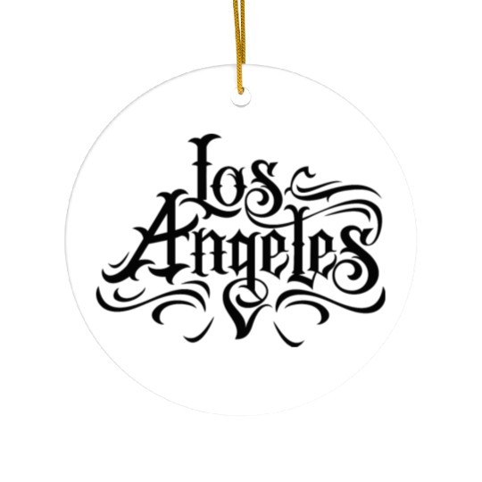 Los Angeles Chicano lettering Ceramic Ornaments