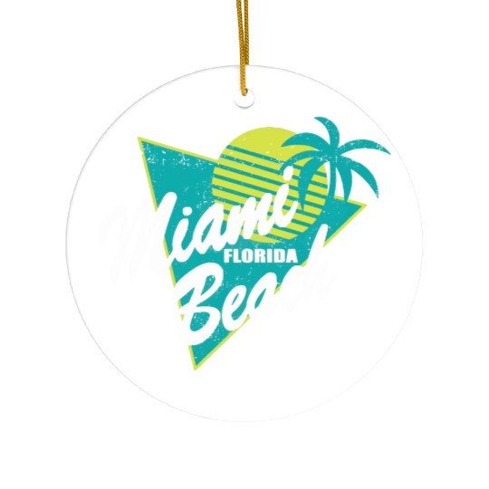 Miami Florida Beach Ceramic Ornaments