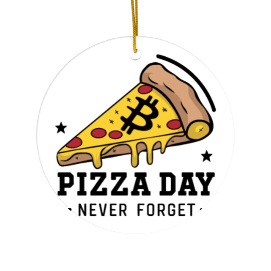 Bitcoin Pizza Day - Never Forget Ceramic Ornaments