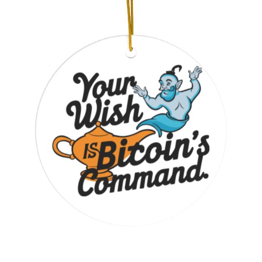 Bitcoin Genie - Your Wish is Bitcoin's Command Ceramic Ornaments