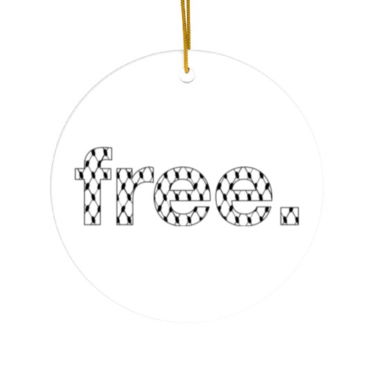 Free Palestine – Subtle Solidarity Ceramic Ornaments