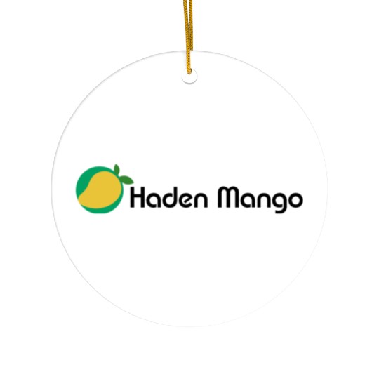 Green Mango Logo Design Ceramic Ornaments