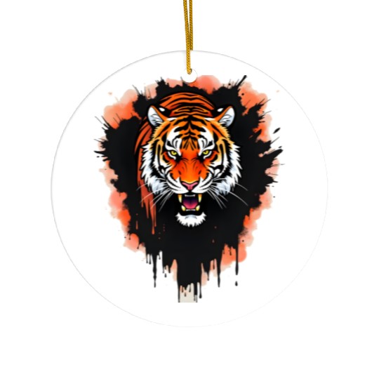 Roaring Tiger, Wild Instinct, Jungle King Ceramic Ornaments