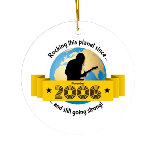 18th birthday Rocking this planet since 11/2006 Ceramic Ornaments