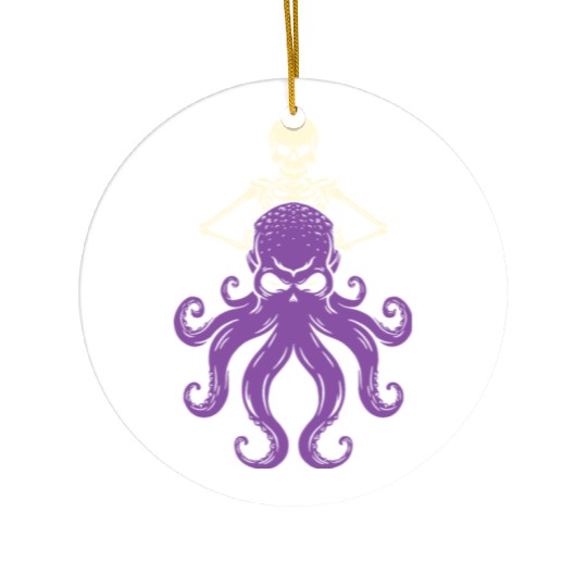 Octopus Skeleton Ceramic Ornaments