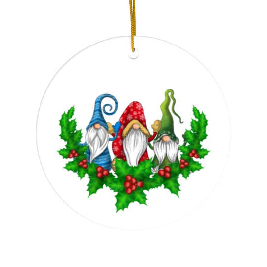 Merry Christmas Gnomes Xmas Family Men Women Ceramic Ornaments