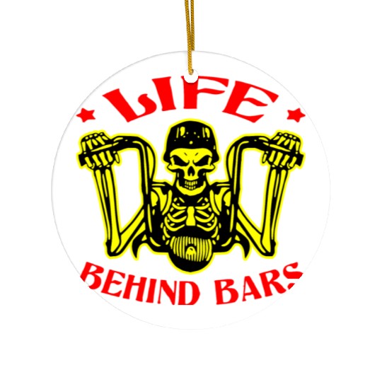Life Behind Bars Biker LIKE US ON FACEBOOK #USAP Ceramic Ornaments
