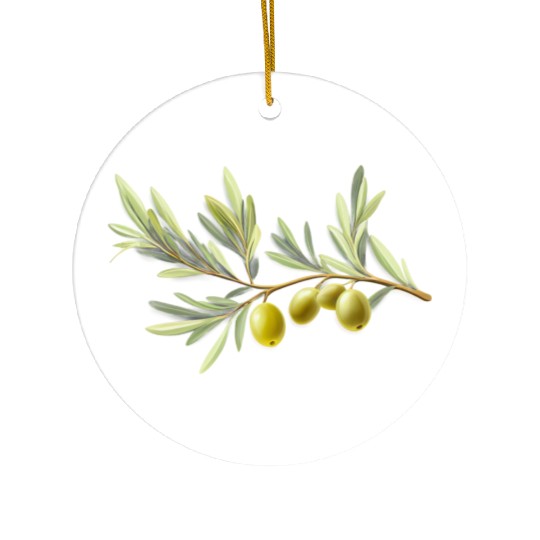 Olive Branch Ceramic Ornaments