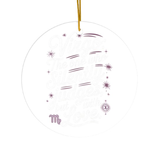 Funny Virgo Zodiac Quote Ceramic Ornaments