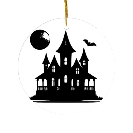 Full Moon Halloween Midnight Children's Haunted Ceramic Ornaments