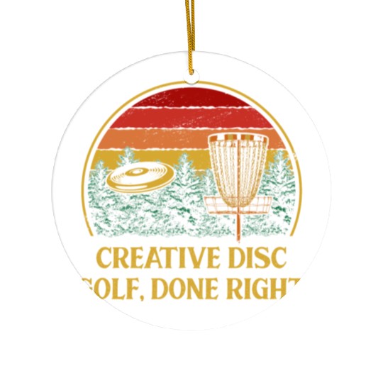 Creative Disc Golf Done Motivational Quote Golfer Ceramic Ornaments