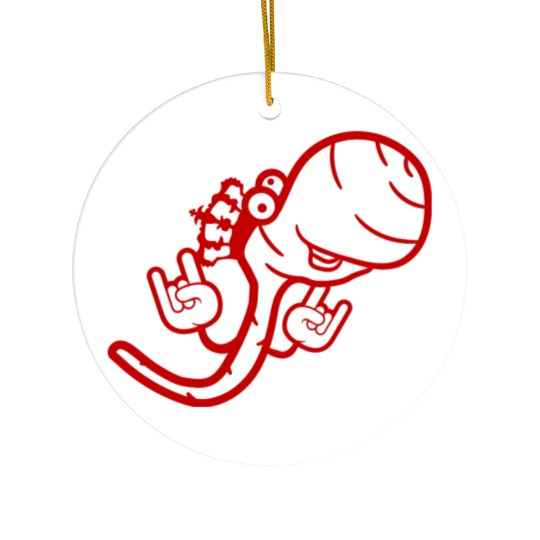 Cute Cool Worm Crown King Party Animal Fun Monster Ceramic Ornaments