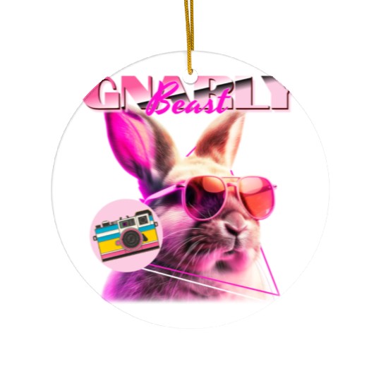 Hilarious "Gnarly Beast" – Cheers to Comedy Ceramic Ornaments