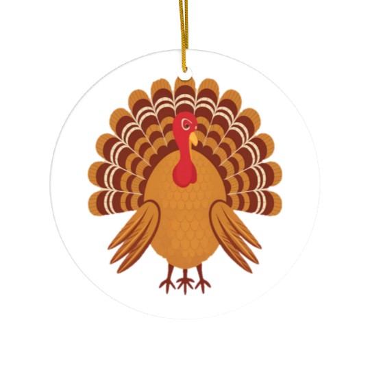 thanksgiving turkey Ceramic Ornaments