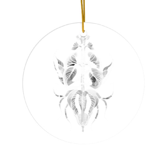 Surreal Insect Anatomy White Ink Ceramic Ornaments