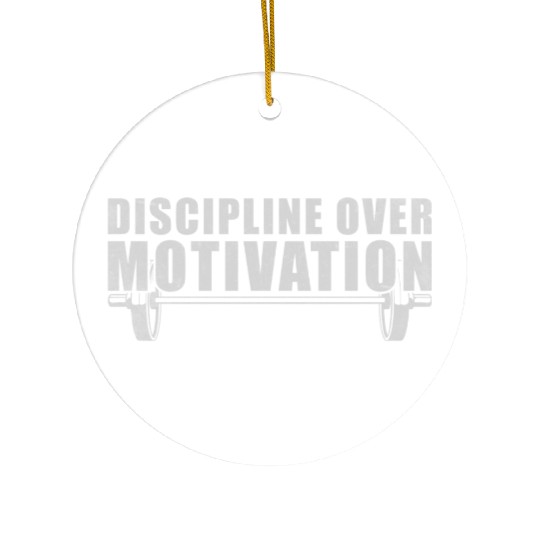 Discipline Over Motivation Workout Quote For Gym Ceramic Ornaments