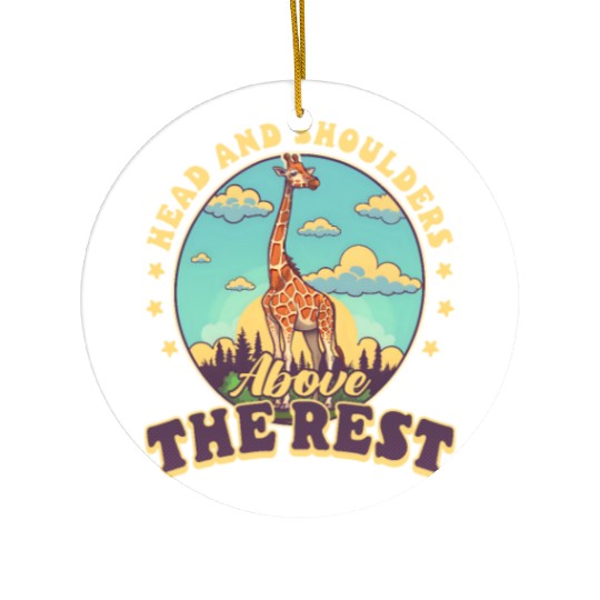 Giraffe Head And Shoulders Above The Rest Ceramic Ornaments