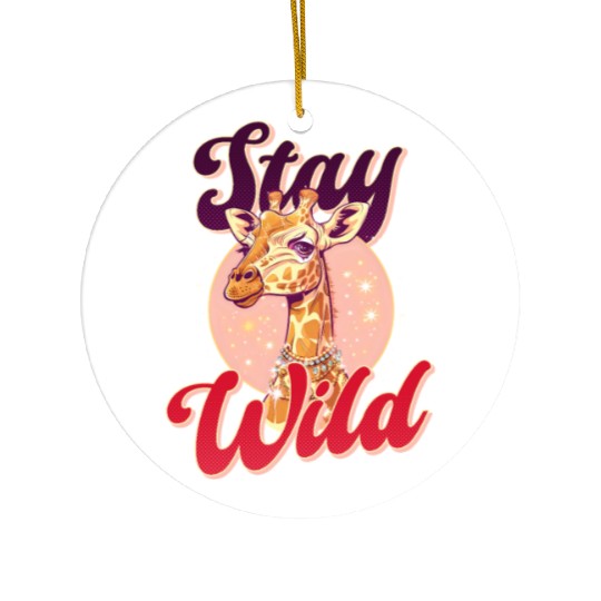 Giraffe Stay Wild Ceramic Ornaments