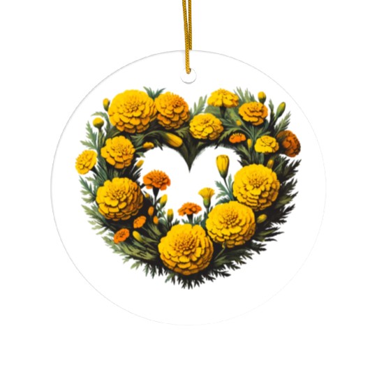 Marigold Flowers Ceramic Ornaments