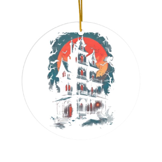 Haunted House Ceramic Ornaments