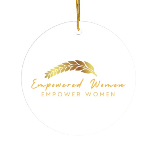 Black and Gold Empowered Women Ceramic Ornaments