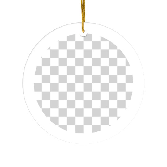 Checkered - White and Light Gray Ceramic Ornaments