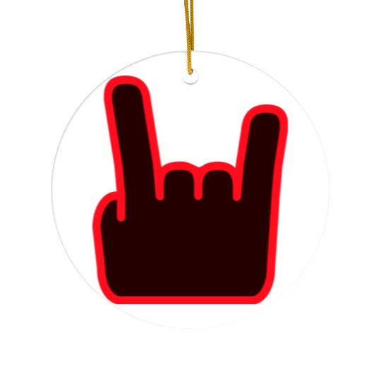 Heavy Metal Fun Hard Rock Music Horns Hand Gesture Ceramic Ornaments
