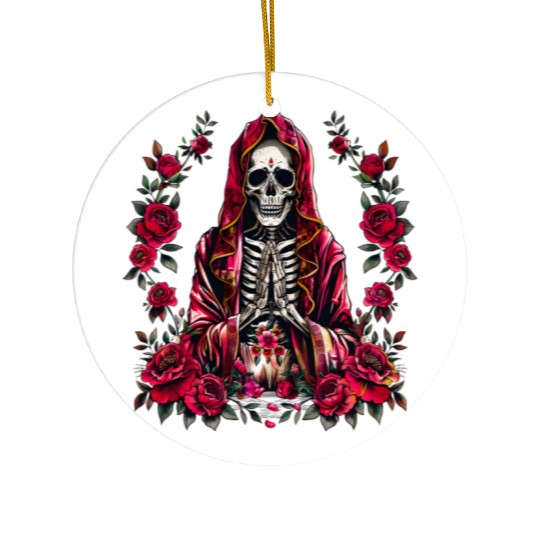 la Santa Muerte Saint Death Ceramic Ornaments