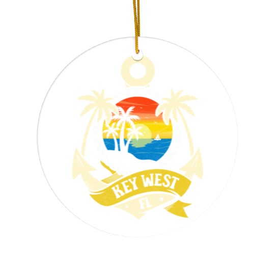 KEY-WEST FLORIDA Sunshine-State West Keys Ceramic Ornaments