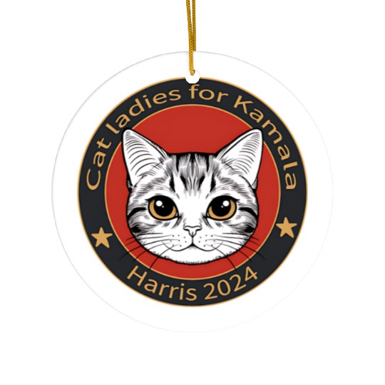 Cat Ladies For Kamala Ceramic Ornaments