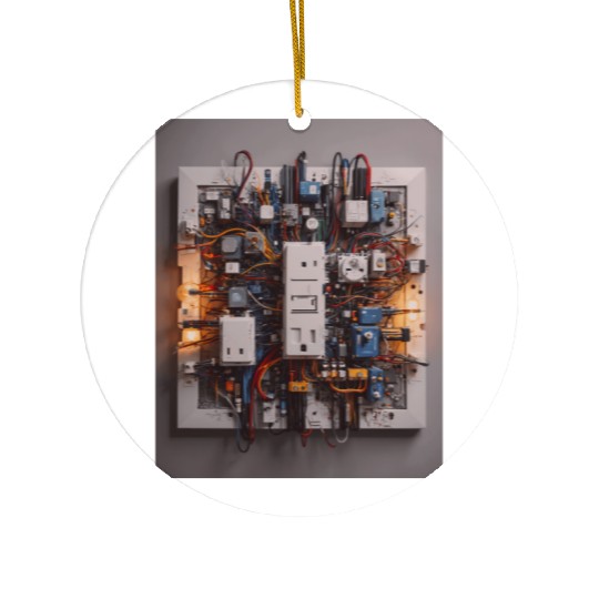 Tangled Currents of Innovation Ceramic Ornaments