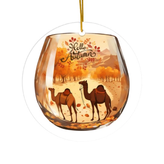 Hello Autumn unique design. Ceramic Ornaments