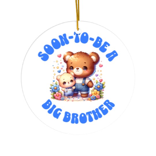 I'm Going To Be A Big Brother Cute Teddy Bears, Ceramic Ornaments