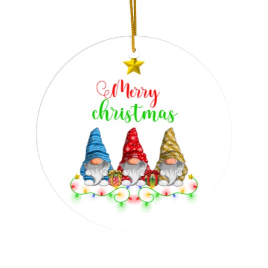 Gnomes Christmas Tree Funny Xmas Holidays Ceramic Ornaments