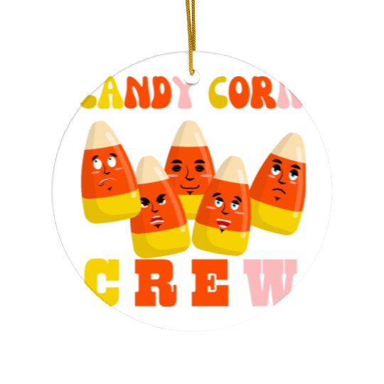 Candy Corn Crew Ceramic Ornaments