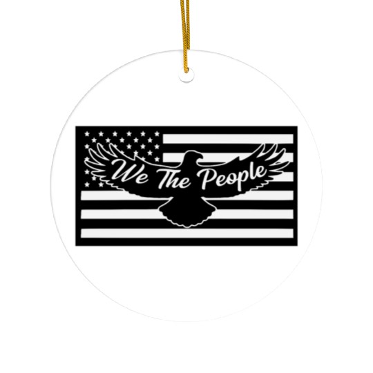 We The People Eagle Flag © LIKE US ON FACEBOOK Ceramic Ornaments