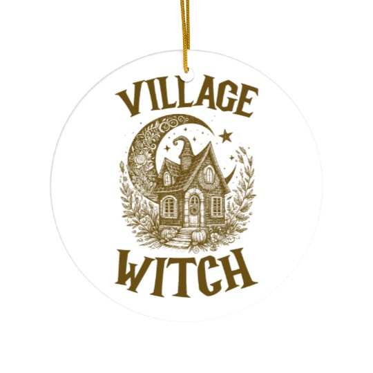 Village Witch Salem Vintage Halloween Ceramic Ornaments