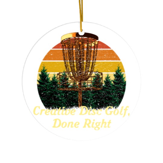 Creative Disc Golf Done Motivational Quote Golfer Ceramic Ornaments