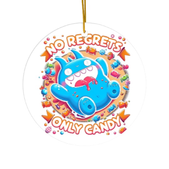 Stitch Halloween Disneyland No Regrets Only Candy Ceramic Ornaments
