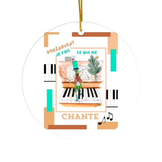 Prodigious cicada Ceramic Ornaments