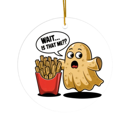 Potato Ghost Afterlife Fries Surprise Ceramic Ornaments