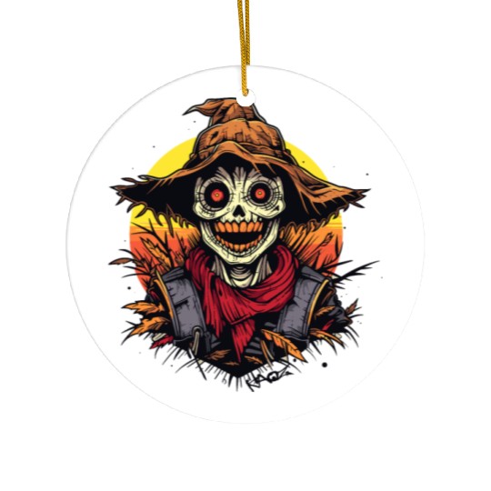 Cartoon Horror Scarecrow Ceramic Ornaments