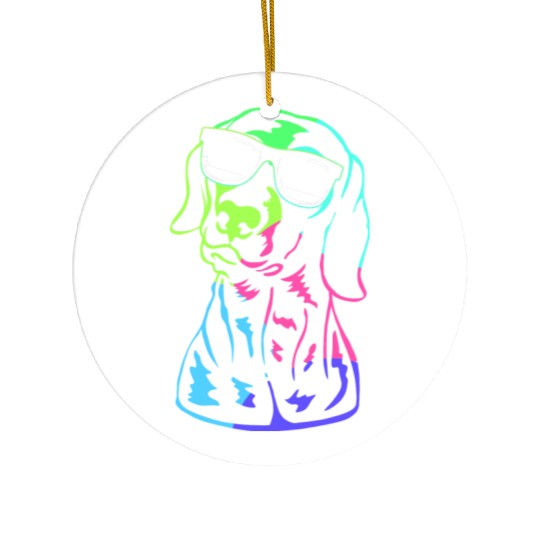 German Shorthaired Pointer GSP Dog With Sunglasses Ceramic Ornaments