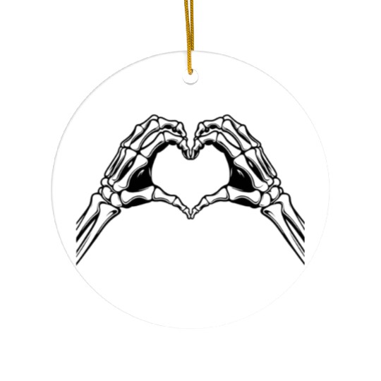 Cute Skeleton Hand Heart Scary Hands Ceramic Ornaments