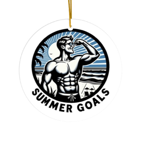 Summer goals Ceramic Ornaments